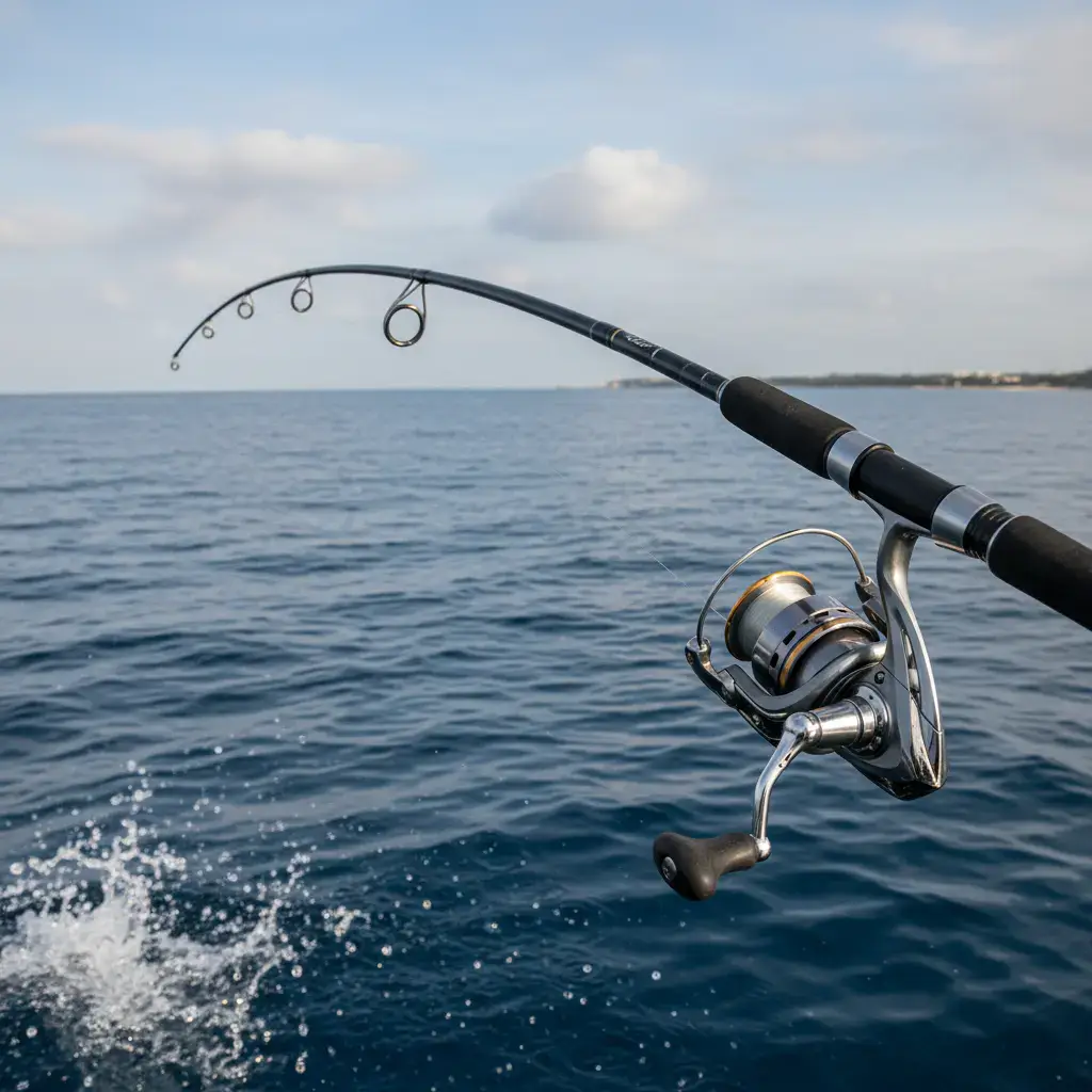 Pesca desportiva em ação